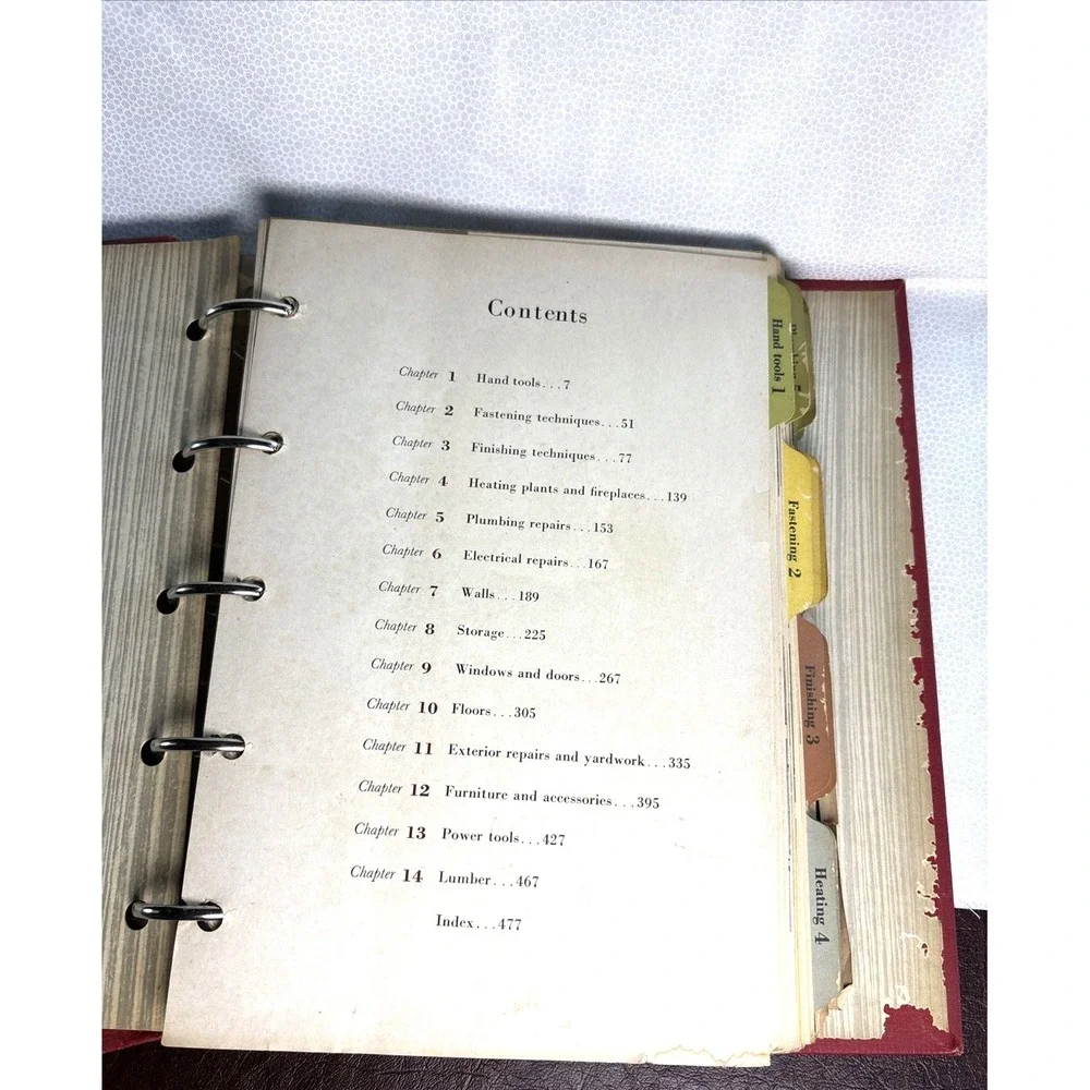 1951 Better Homes & Gardens Handyman's Book 1st Ed Red DIY Binder Vintage Manual